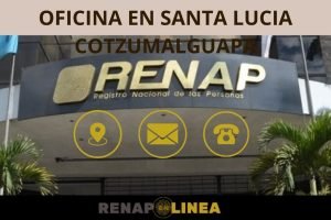 RENAP en Santa Lucia Cotzumalguapa: Teléfonos, dirección y toda la información.